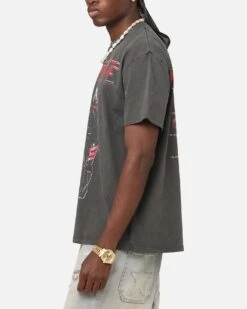 Culture Kings X WWE The Bloodline Heavyweight T-Shirt Black Wash -Culture Kings 02053465 YB295 mens 00060