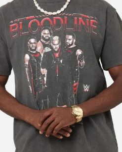 Culture Kings X WWE The Bloodline Heavyweight T-Shirt Black Wash -Culture Kings 02053465 YB295 mens 00070
