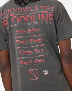 Culture Kings X WWE The Bloodline Heavyweight T-Shirt Black Wash -Culture Kings 02053465 YB295 mens 00080