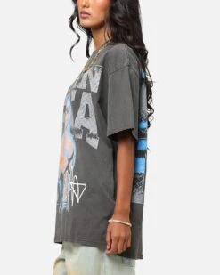 Culture Kings X WWE John Cena Heavy T-Shirt Black Wash -Culture Kings 02053477 YB295 womens 00060