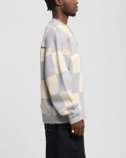 Loiter Checker Knit Sweater Grey/Off White -Culture Kings 02053527 YG816 mens 000000050 3f1b8380 99d1 45ca 9c0c 4948d86727fb
