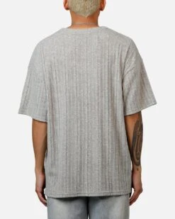 XXIII Rib Knit T-Shirt Grey Marle -Culture Kings 02053655 YQ163 mens 0020