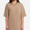XXIII Rib Knit T-Shirt Tan Marle -Culture Kings 02053655 YT244 womens 0010