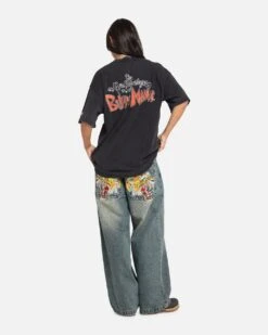 73 Studio X Cartoon Network Bill & Mandy Box Logo Vintage T-Shirt Black Acidwash -Culture Kings 02053872 YB017 womens 0040