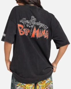 73 Studio X Cartoon Network Bill & Mandy Box Logo Vintage T-Shirt Black Acidwash -Culture Kings 02053872 YB017 womens 0070