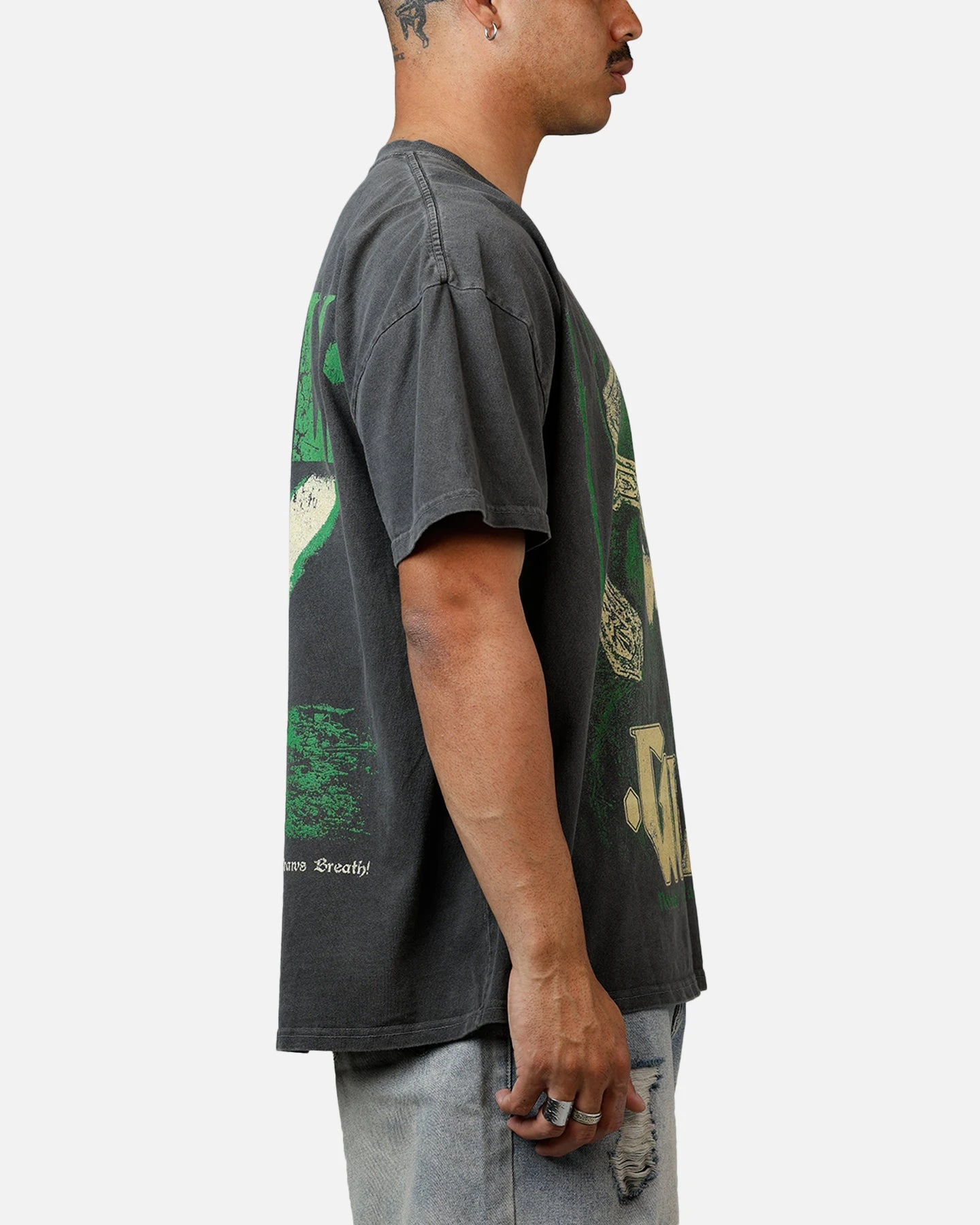 American Thrift X Lord Of The Rings Gimli Toss Heavyweight T-Shirt Black Wash 6 American Thrift X Lord Of The Rings Gimli Toss Heavyweight T-Shirt Black Wash - Image 4