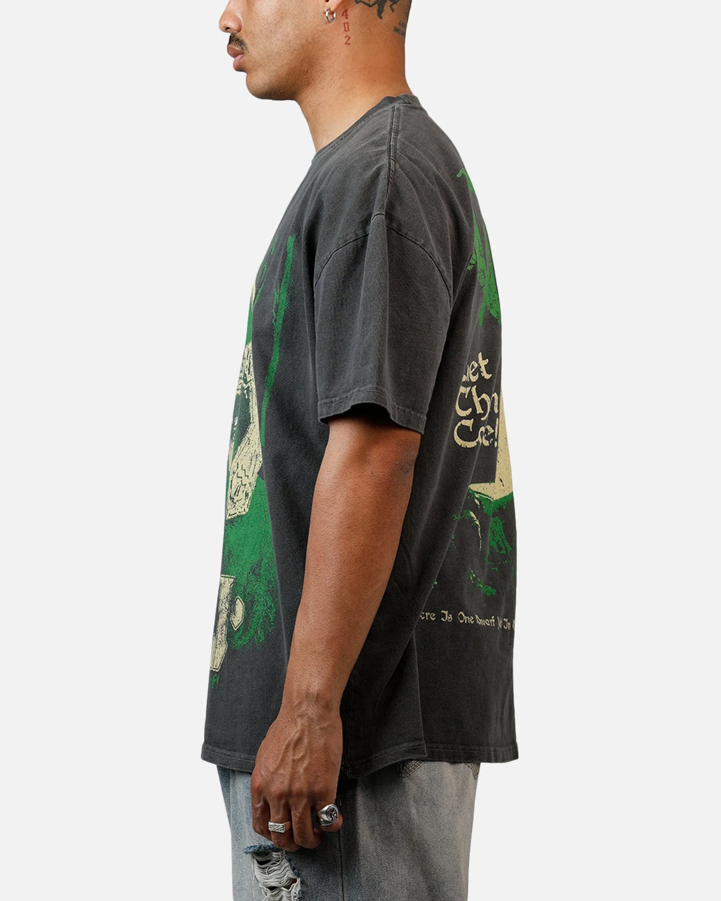 American Thrift X Lord Of The Rings Gimli Toss Heavyweight T-Shirt Black Wash 7 American Thrift X Lord Of The Rings Gimli Toss Heavyweight T-Shirt Black Wash - Image 5