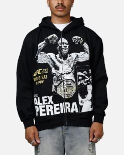 UFC By Culture Kings Alex Pereira 313 Zip-Up Hoodie Black