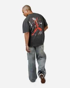 American Thrift Marvel Daredevil Face Heavyweight T-Shirt Black Wash -Culture Kings 02053980 YB295 mens 0060