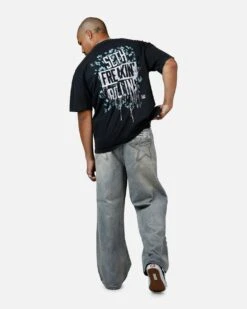 Culture Kings X WWE Seth Rollins Wrestlemania XLI Vintage T-Shirt Black Acidwash -Culture Kings 02053999 YB017 mens 0060