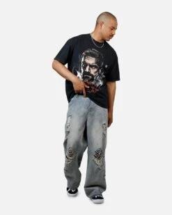 Culture Kings X WWE Triple H Wrestlemania XLI Vintage T-Shirt Black Acidwash -Culture Kings 02054000 YB017 mens 0030