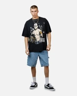 Culture Kings X WWE John Cena Wrestlemania XLI Vintage T-Shirt Black Acidwash -Culture Kings 02054003 YB017 mens 0030