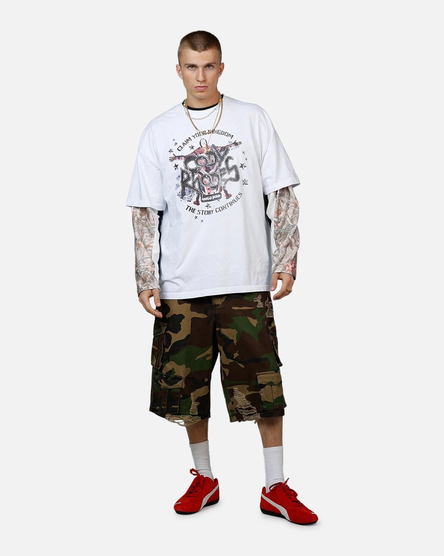 Culture Kings X WWE Cody Rhodes Wrestlemania XLI Vintage T-Shirt White 5 Culture Kings X WWE Cody Rhodes Wrestlemania XLI Vintage T-Shirt White - Image 3