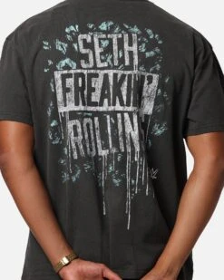 Culture Kings X WWE Seth Rollins Wrestlemania XLI Heavy T-Shirt Black Wash -Culture Kings 02054018 YB295 mens 000080