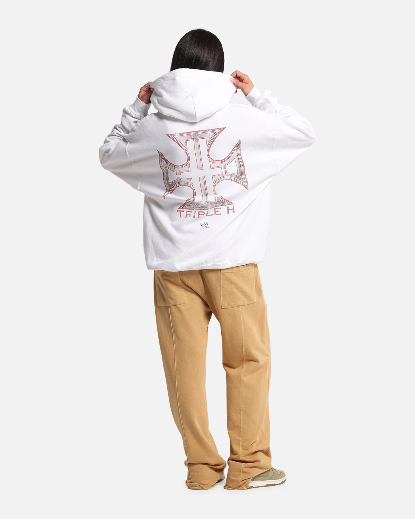 Culture Kings X WWE Triple H Wrestlemania XLI Premium Hoodie White 6 Culture Kings X WWE Triple H Wrestlemania XLI Premium Hoodie White - Image 4