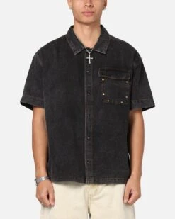 Saint Morta Rodeo Drive Button Up Shirt Black -Culture Kings 02054129 YB001 mens 0020