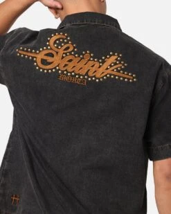 Saint Morta Rodeo Drive Button Up Shirt Black -Culture Kings 02054129 YB001 mens 0070