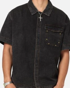 Saint Morta Rodeo Drive Button Up Shirt Black -Culture Kings 02054129 YB001 mens 0080