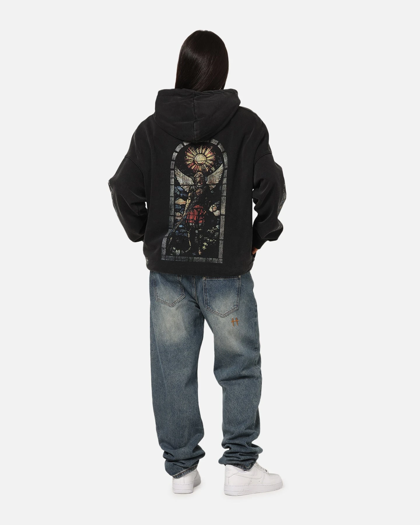 Saint Morta Kingdomcome Boxy Zip Hoodie Black 5 Saint Morta Kingdomcome Boxy Zip Hoodie Black - Image 3