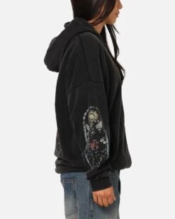 Saint Morta Kingdomcome Boxy Zip Hoodie Black 15 Saint Morta Kingdomcome Boxy Zip Hoodie Black -Culture Kings 02054135 YB001 womens 0060