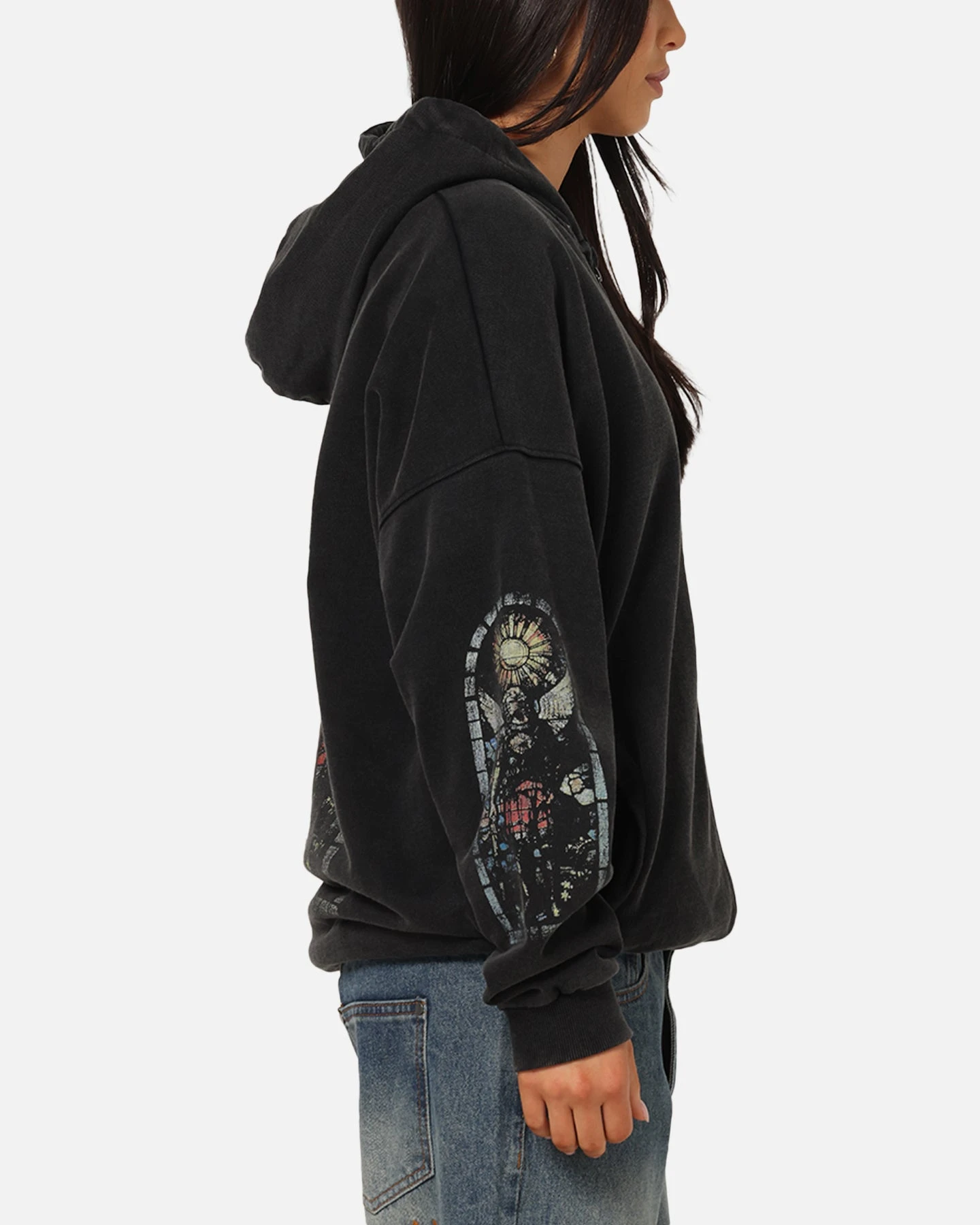 Saint Morta Kingdomcome Boxy Zip Hoodie Black 8 Saint Morta Kingdomcome Boxy Zip Hoodie Black - Image 6