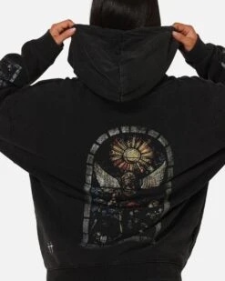 Saint Morta Kingdomcome Boxy Zip Hoodie Black 16 Saint Morta Kingdomcome Boxy Zip Hoodie Black -Culture Kings 02054135 YB001 womens 0070