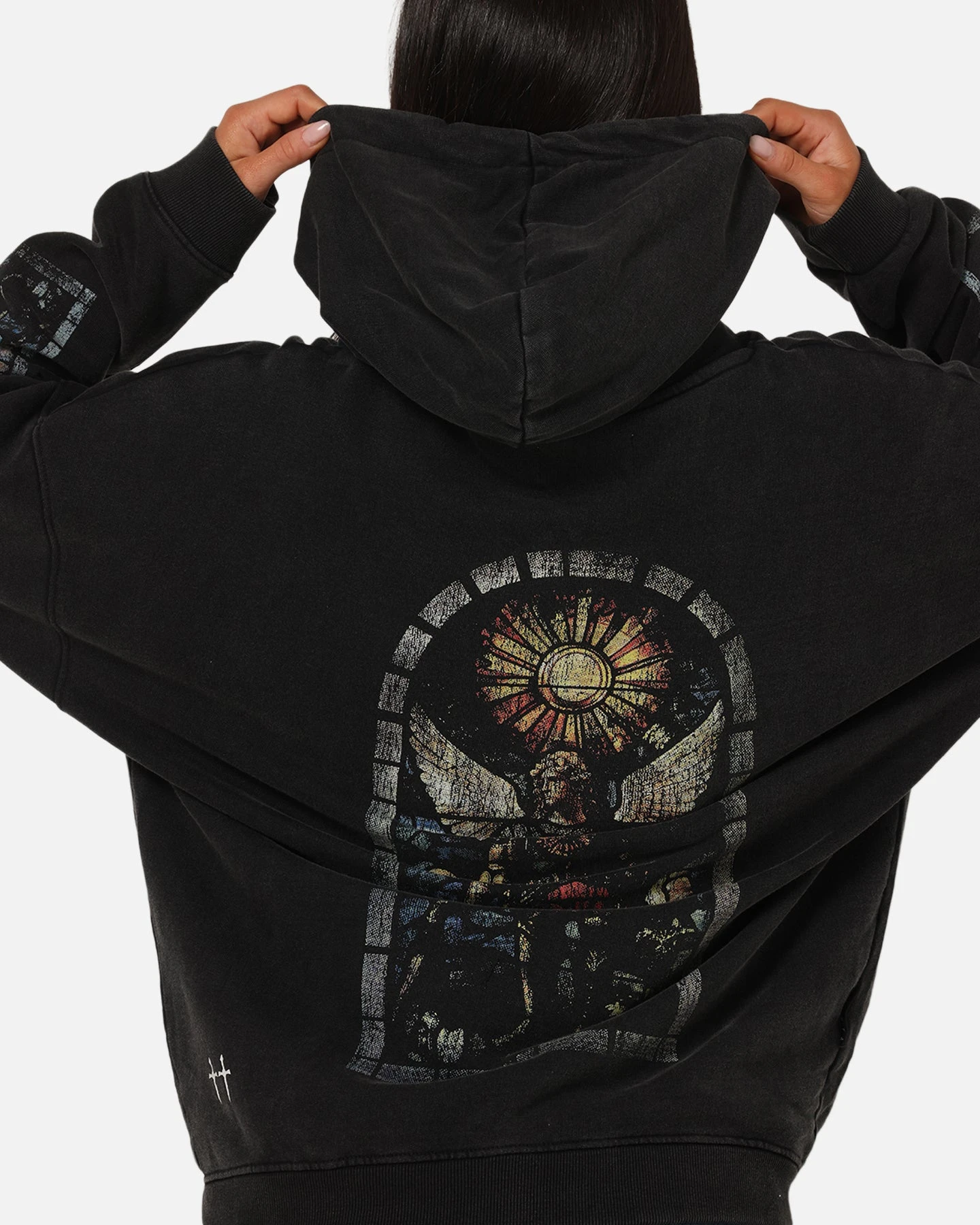 Saint Morta Kingdomcome Boxy Zip Hoodie Black 9 Saint Morta Kingdomcome Boxy Zip Hoodie Black - Image 7