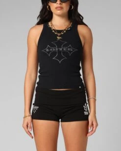 Loiter Women's Bullrush Cropped Tank Black