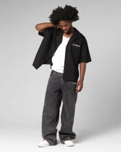 Loiter Daytona Button Up Shirt Black -Culture Kings 02054173 YB001 mens 0040