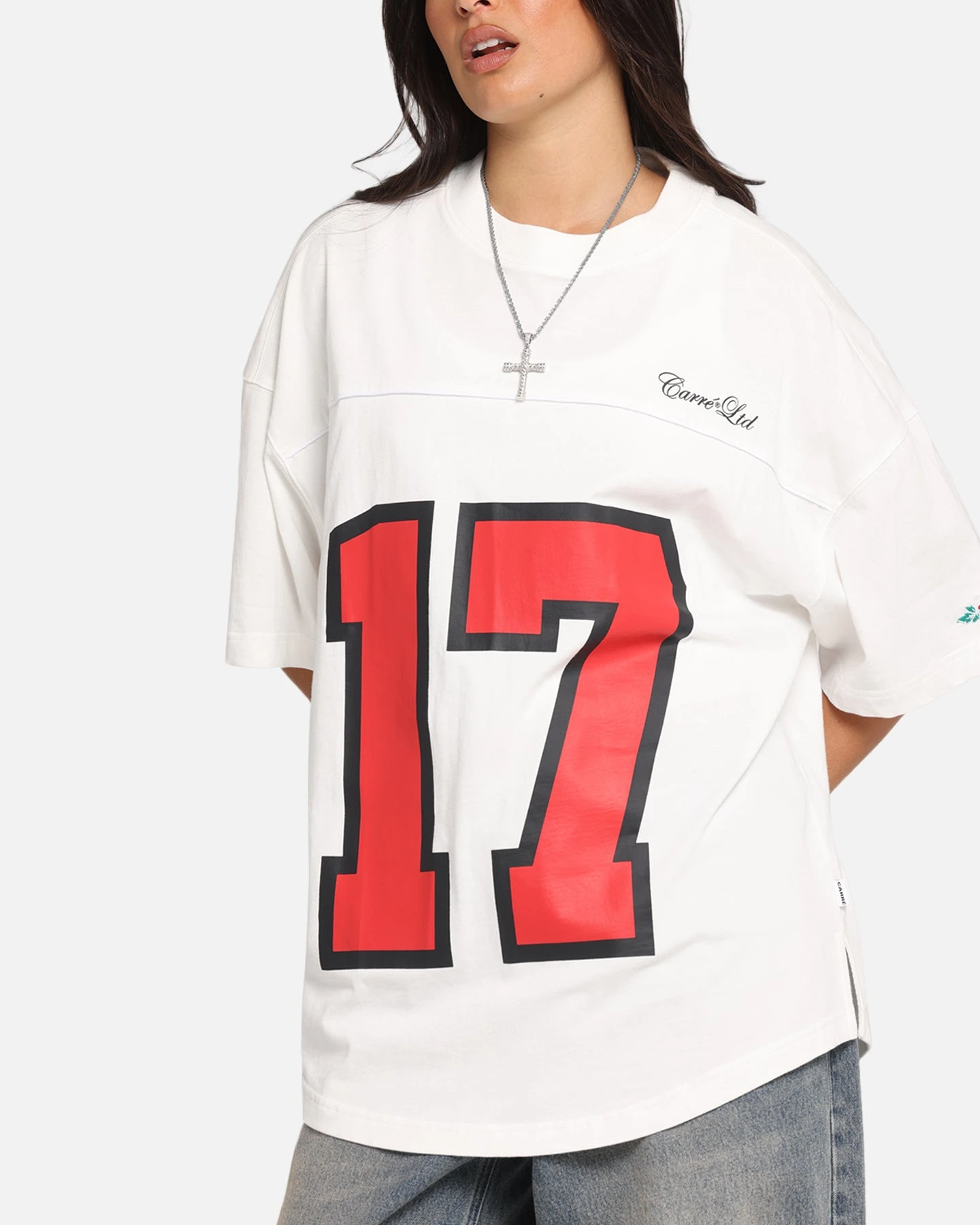 Carre Hitta Grid Iron T-Shirt Off White/Red 9 Carre Hitta Grid Iron T-Shirt Off White/Red - Image 7