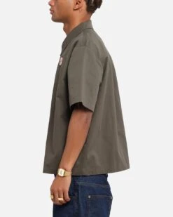 Carre Workwear Zip Up Shirt Khaki 12 Carre Workwear Zip Up Shirt Khaki -Culture Kings 02054175 YK001 mens 0050