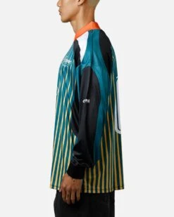 Carre All Star Football Long Sleeve T-Shirt Multi/Green -Culture Kings 02054186 YM364 mens 0050