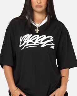 Carre Graffiti Jersey T-Shirt Black -Culture Kings 02054190 YB001 womens 0060