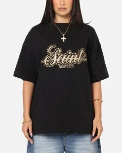Saint Morta Rodeo Drive Boxy T-Shirt Black/Brown