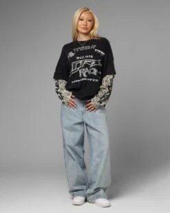 Loiter Performance Layered Long Sleeve T-Shirt Vintage Black -Culture Kings 02054239 YV009 womens 0030