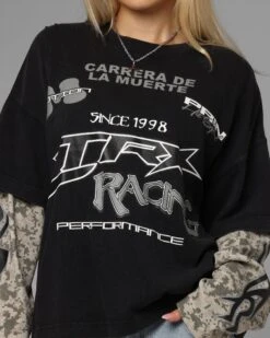 Loiter Performance Layered Long Sleeve T-Shirt Vintage Black -Culture Kings 02054239 YV009 womens 0070