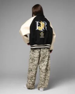 Loiter Heaven Varsity Jacket Black/Off White -Culture Kings 02054251 YB362 womens 000040