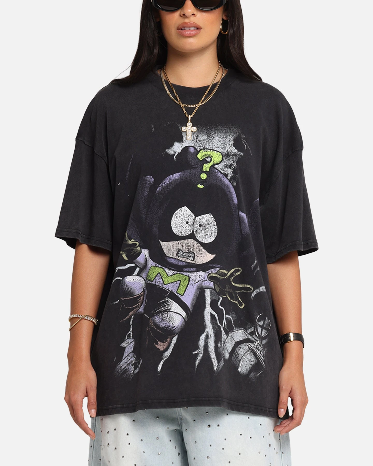 73 Studio X South Park Mysterion Vintage T-Shirt Black Acidwash 3 73 Studio X South Park Mysterion Vintage T-Shirt Black Acidwash