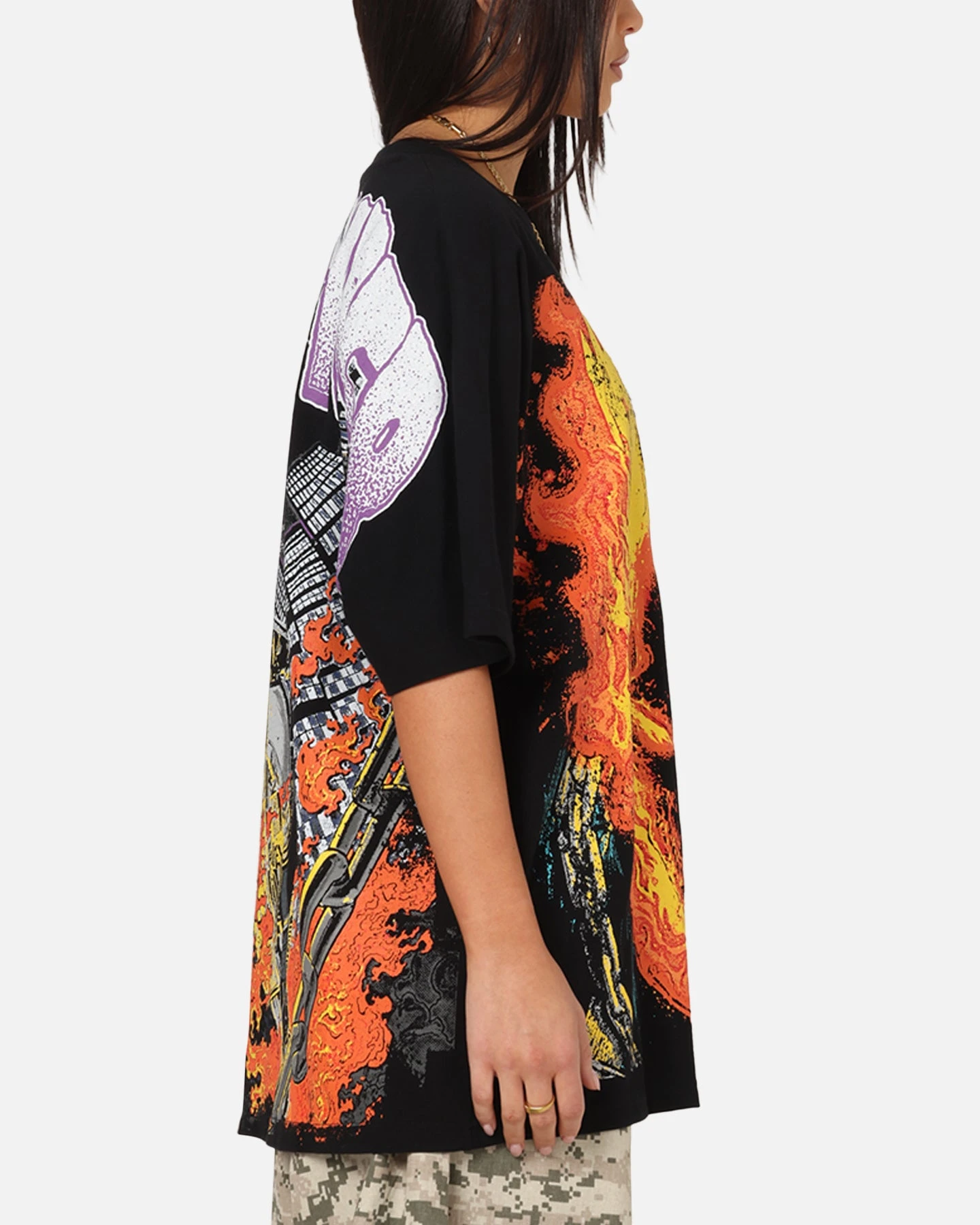 American Thrift Marvel Ghost Rider All Over Print T-Shirt Black 7 American Thrift Marvel Ghost Rider All Over Print T-Shirt Black - Image 5