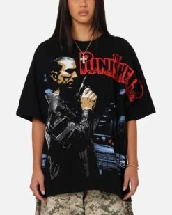 American Thrift Marvel The Punisher All Over Print T-Shirt Black