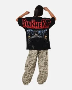 American Thrift Marvel The Punisher All Over Print T-Shirt Black -Culture Kings 02054351 YB001 womens 0040