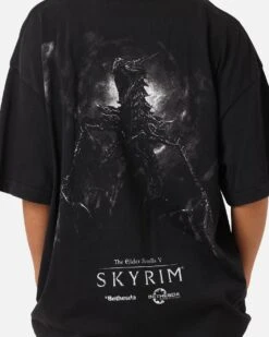 73 Studio X The Elder Scrolls V: Skyrim Aludin Vintage T-Shirt Black Acidwash -Culture Kings 02054576 YB017 womens 000080
