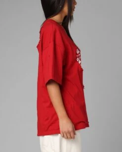 Loiter Destruction T-Shirt Red -Culture Kings 02054587 YR001 womens 0050