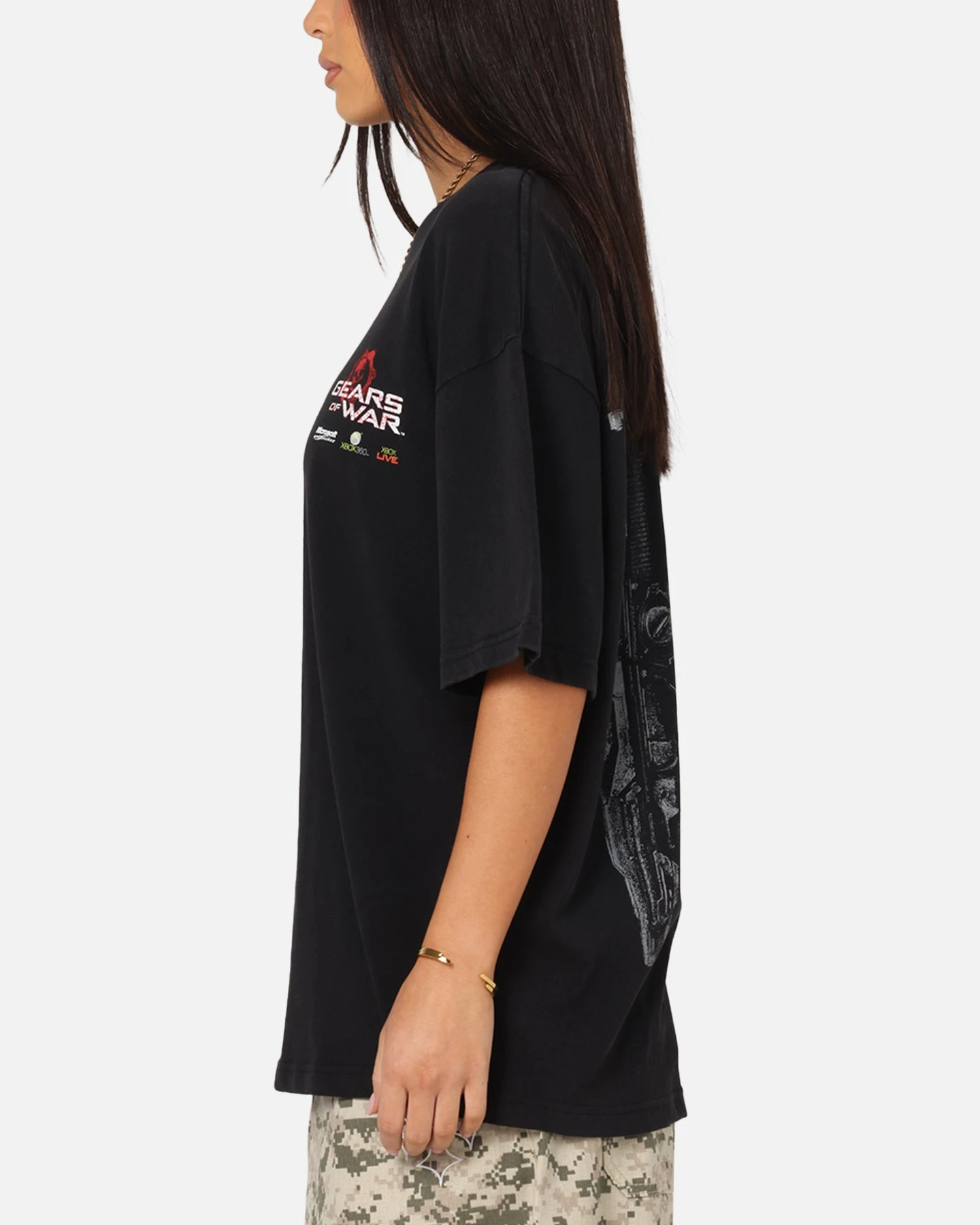 73 Studio X Gears Of War Lancer Vintage T-Shirt Black Acidwash 8 73 Studio X Gears Of War Lancer Vintage T-Shirt Black Acidwash - Image 6