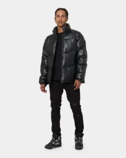 Carré Rugueux Distressed Skinny Jeans Black -Culture Kings 03006172 YB001 mens 020