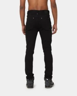 Carré Rugueux Distressed Skinny Jeans Black -Culture Kings 03006172 YB001 mens 040