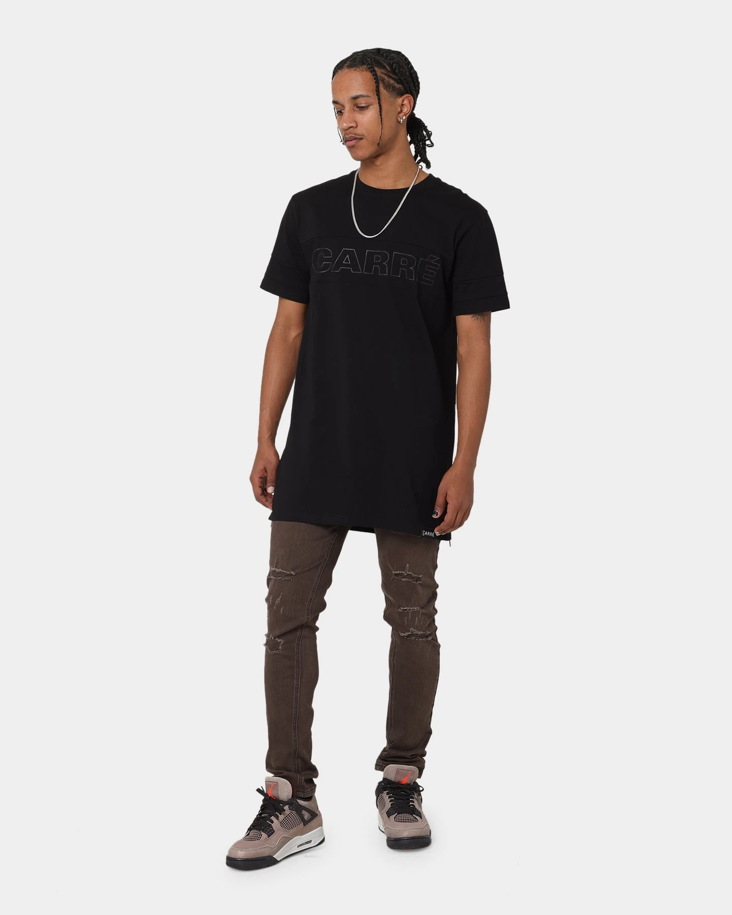 Carré Rugueux Distressed Skinny Jeans Taupe/Dark Taupe 4 Carré Rugueux Distressed Skinny Jeans Taupe/Dark Taupe - Image 2