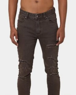 Carré Rugueux Distressed Skinny Jeans Taupe/Dark Taupe 12 Carré Rugueux Distressed Skinny Jeans Taupe/Dark Taupe -Culture Kings 03006172 YT801 mens 0030