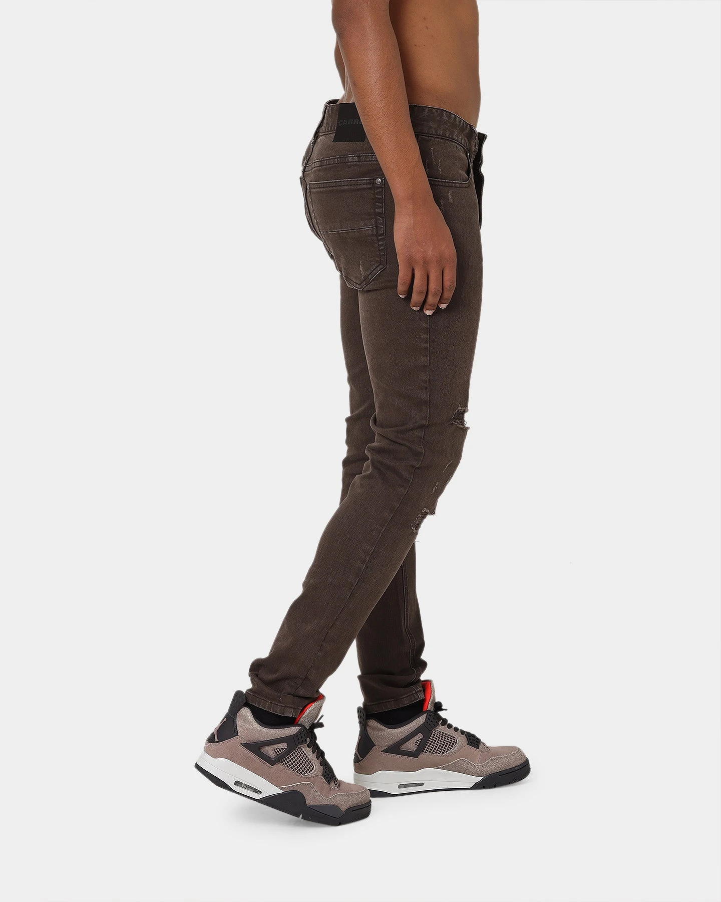 Carré Rugueux Distressed Skinny Jeans Taupe/Dark Taupe 7 Carré Rugueux Distressed Skinny Jeans Taupe/Dark Taupe - Image 5