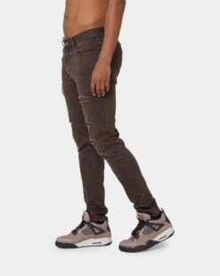 Carré Rugueux Distressed Skinny Jeans Taupe/Dark Taupe 15 Carré Rugueux Distressed Skinny Jeans Taupe/Dark Taupe -Culture Kings 03006172 YT801 mens 0060